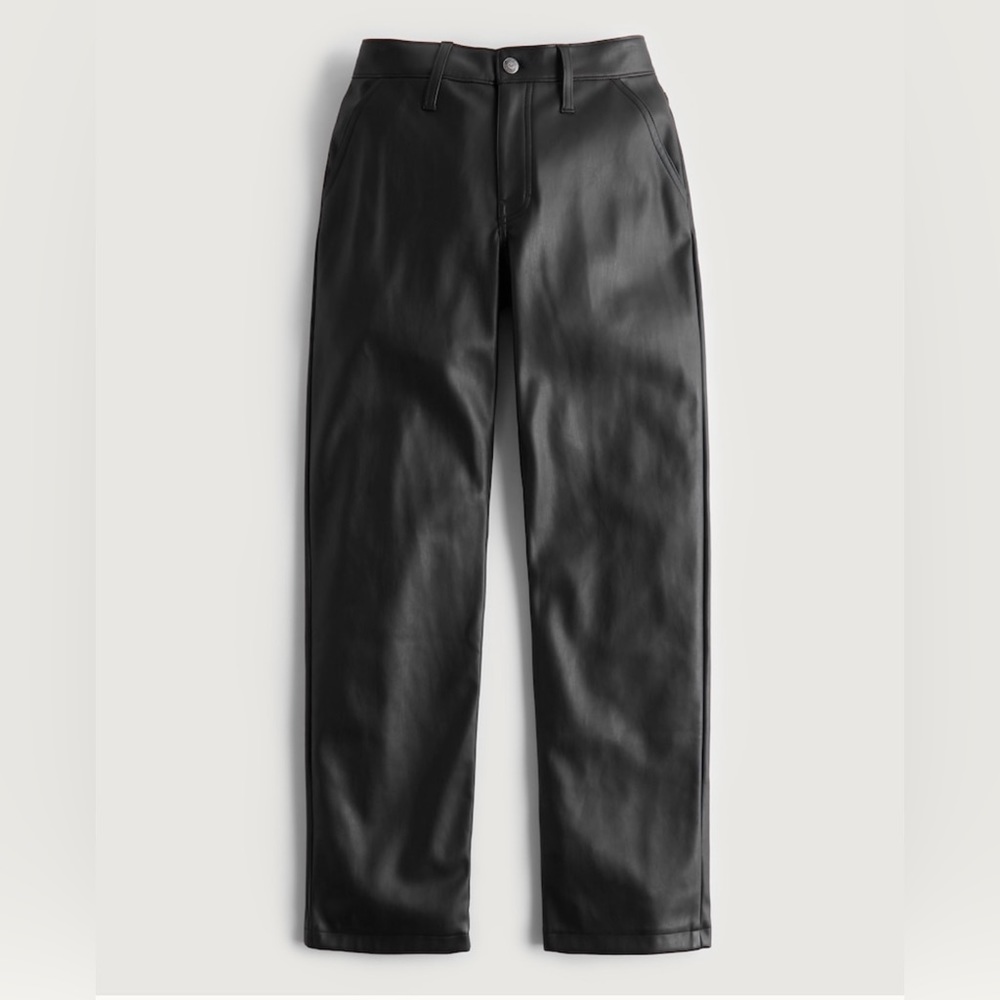 High Rise Leather Pants